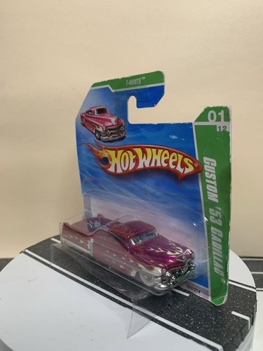 2010 Hot Wheels Super Treasure Hunt Custom '53 Cadillac Pink w/Flames & RR NIP - Picture 6 of 15