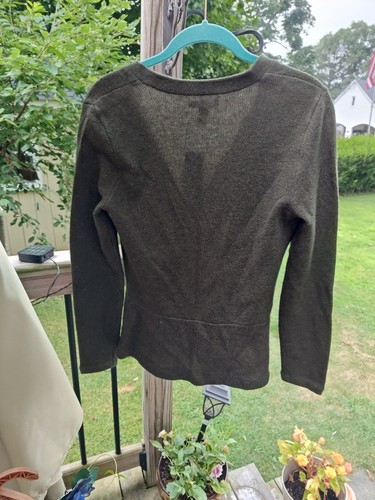 Chaps grüner Lammwollpullover mit Holzknöpfen Größe Small Damen UVP 79 $ - Bild 3 von 5