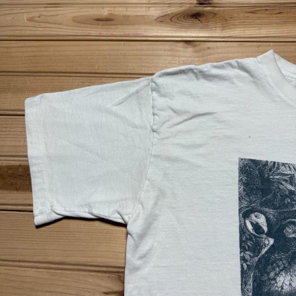 Camisa de Safari de Viaje Banana Republic Guacamayo Loro Pájaros De Colección Años 90 Talla Mediana Foto 4 de 4