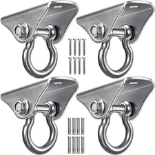 4Pack Stainless Steel Swing Hanger Ceiling Mount 1000 LB Capacity 180° Swing Swi