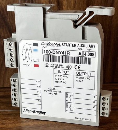 Allen Bradley 100-DNY41R SER B DeviceNet Starter Zusatzmodul - FRN 4.008