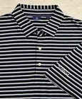Footjoy Titleist Blue White Striped Golf Polo Shirt Mens XXL