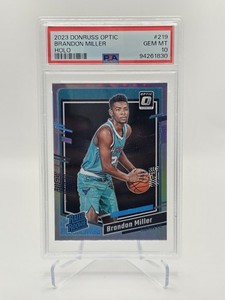2023-24 Donruss Optic Holo #219 Brandon Miller RR RC PSA GEM MT 10 (A)