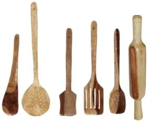 Wooden Twist Wooden Handmade Antique Cooking Spoon Set