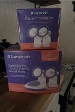 Lansinoh Signature Pro Double Electric Breast Pump  extra pumping set Brand New