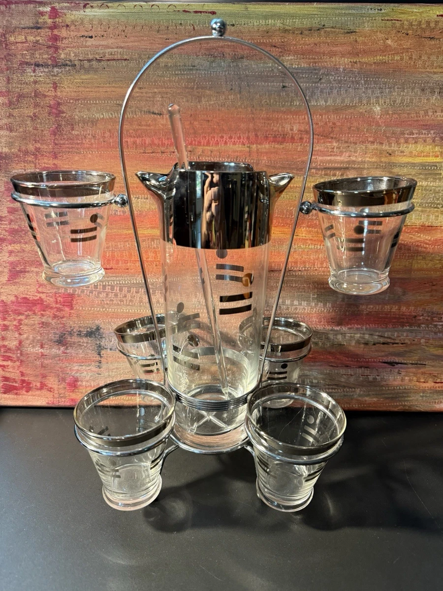 ヴィンテージ ミッドセンチュリー モダン ドリンクグラスキャリア Mid Century Barware for sale | eBay