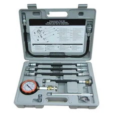 Lang Tools TU-30A - 9-piece 0 to 300 psi Analog Petrol Compression Tester Set