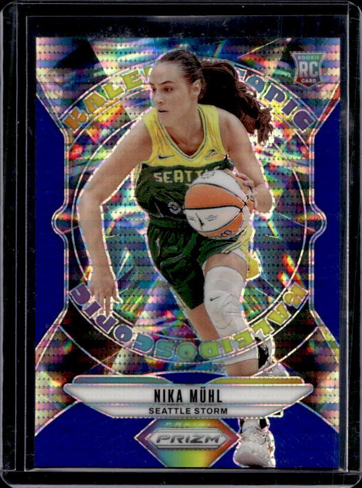 2024 Panini WNBA Prizm Nika Muhl Kaleidoscopic RC Blue Pulsar #170/199 Storm