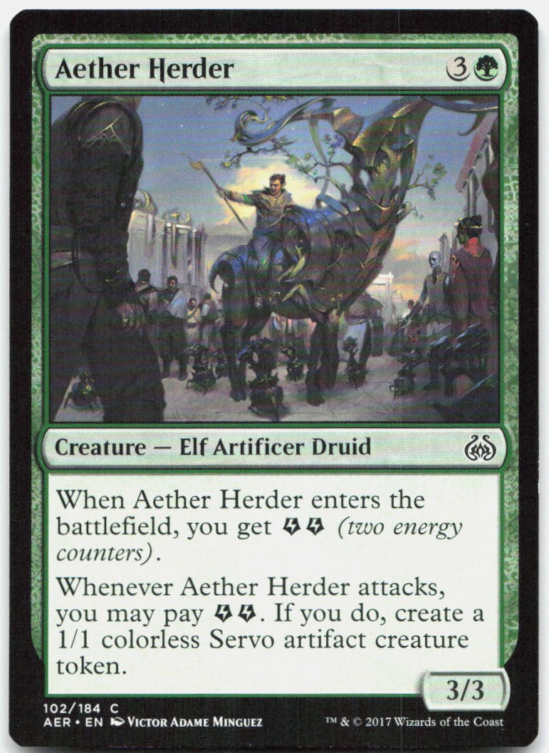 Aether Herder 102 Common Aether Revolt Magic: The Gathering Lightly Played