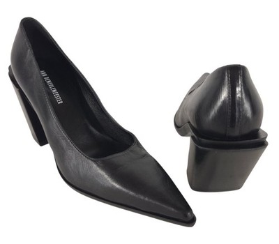 Ann Demeulemeester Sculptural Block Heel Pumps US 10 EU 40 Womens Black $925