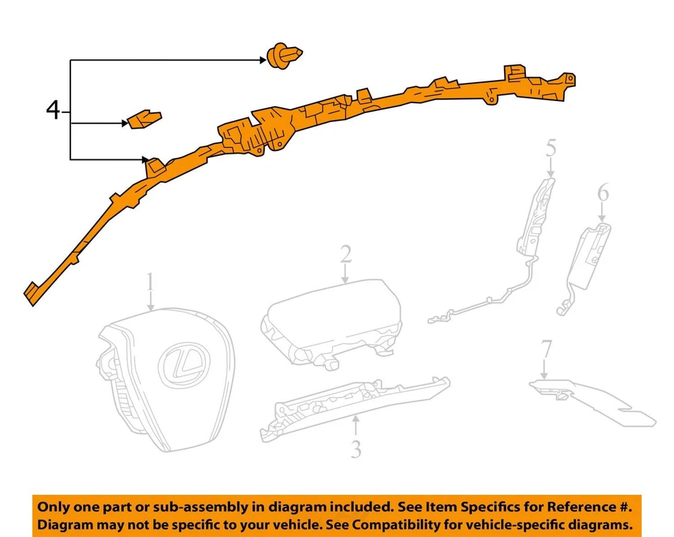 2018 TO 2020 LEXUS LS500 DRIVER SIDE LEFT ROOF CURTAIN AIRBAG OEM Foto 3 de 4