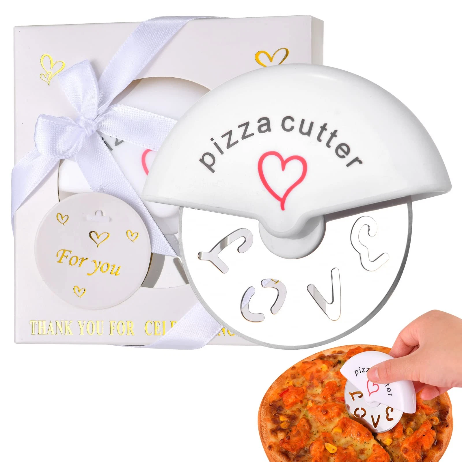 12 slice Pizza Cutter suitable for wedding gifts love used for baby showers a...
Opens in a new wind