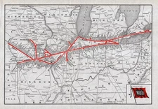 1924 Antique Wabash Railroad Map Vintage Wabash Railway Map 2692