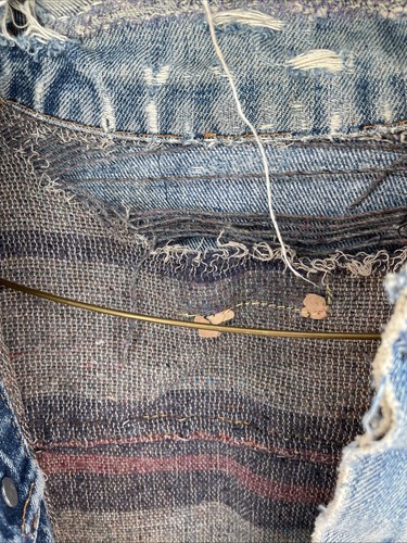 Vintage 1960s Levis Big E Blanket Lined Type 3 Jacket Distressed Faded Workwear - Bild 8 von 14