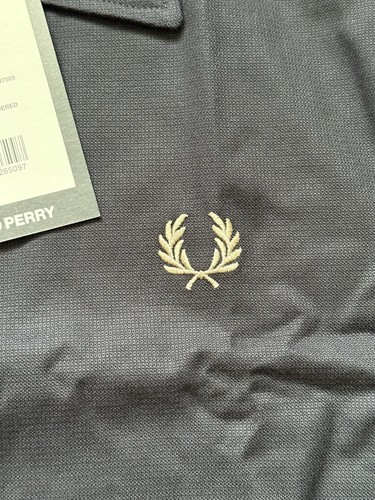 NEW! Fred Perry Embroidery Blue Guayabera Shirt Men’s XXL (fits Like Loose XL) - Picture 7 of 10