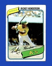 1980 Topps Set-Break #482 Rickey Henderson RC LOW GRADE (crease) *GMCARDS*