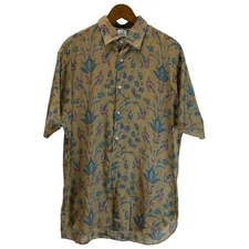 C.P. Company Patterned Short Sleeve Shirt Cotton Regular Collar Used