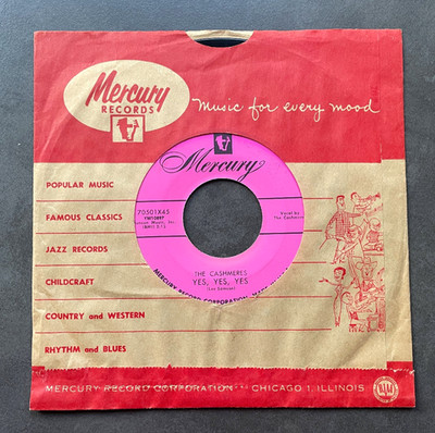 7'' The Cashmeres - Yes, Yes, Yes - US Mercury Doo Wop