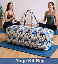Yoga Bag with Storage Pockets   27"x8" Large Mat Carrier Tote   Lightweight