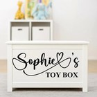 Personalized Toy Box Name Sticker for Boys & Girls Vinyl Decals Box Not Inclued