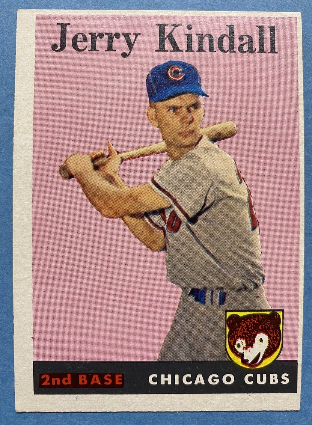 1958 Topps - Jerry Kindall #221 (RC) Chicago Cubs Baseball Card Sharp Corners