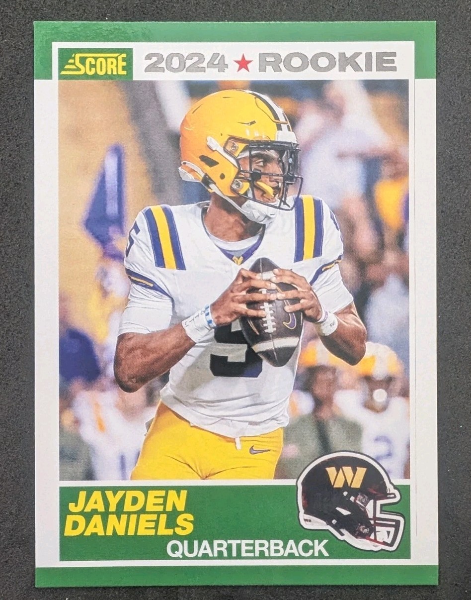 2024 Score, 35th Anniversary Rookie #2, Jayden Daniels Washington Commanders