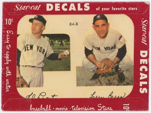 1952 Star Cal Aufkleber 84.2 Berra/Lopat Ex 706440 