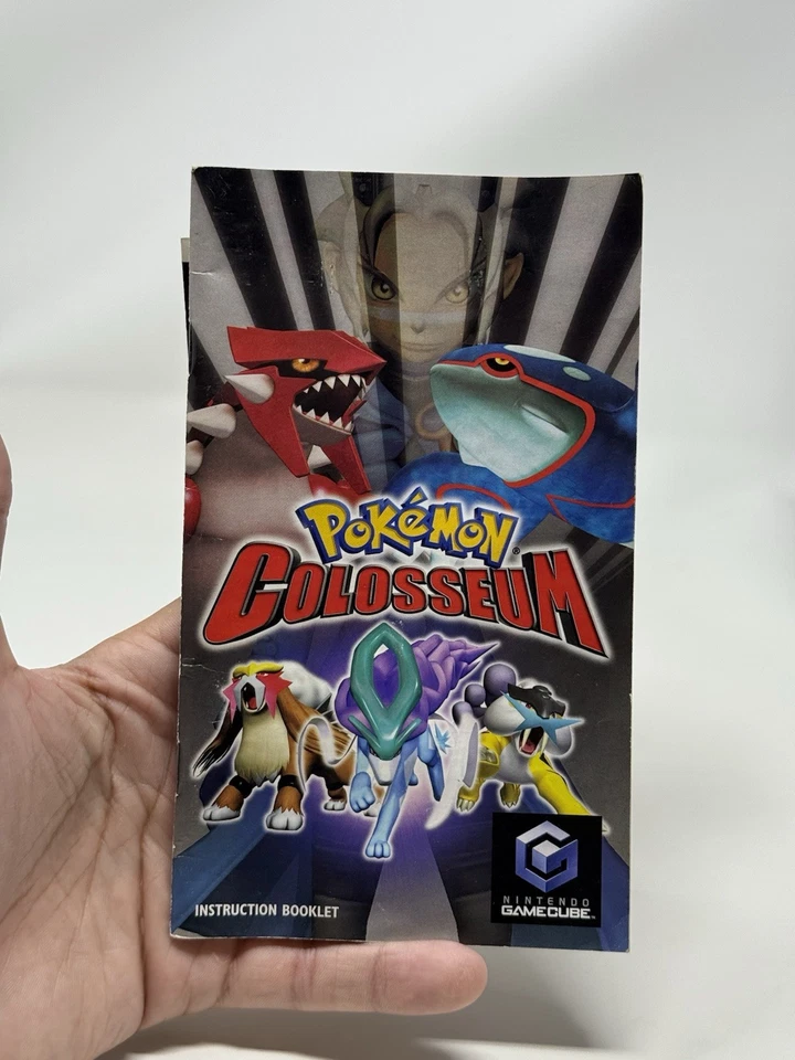 Pokemon Coliseo (Manual auténtico e inserto solamente) Nintendo GameCube | Limpio Foto 4 de 4