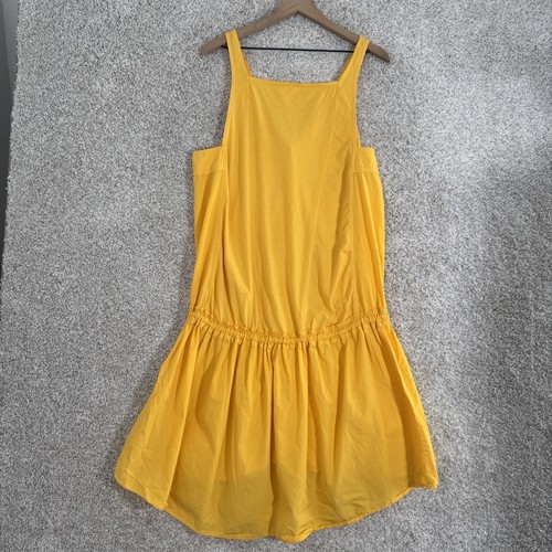Neu ohne Etikett Anthropolohie DAILY PRACTICE gelbes Baumwoll-Midikleid Gr. LP - Bild 5 von 9