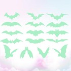 2PCS Halloween Fledermaus Nachtlicht Wandaufkleber Halloween Leuchtende