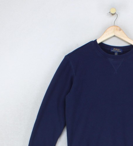 Ralph Lauren Sweatshirt Boys Size M Blue Youth Pullover Crew Neck Unisex - Picture 6 of 14