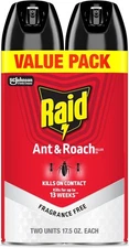 Raid® Ant & Roach Killer 26, Fragrance-Free Bug Spray, 17.5 fl. oz. 2 count. New