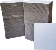 200 Packs 3x5 Inch Corrugated Cardboard Sheets, Premium White 