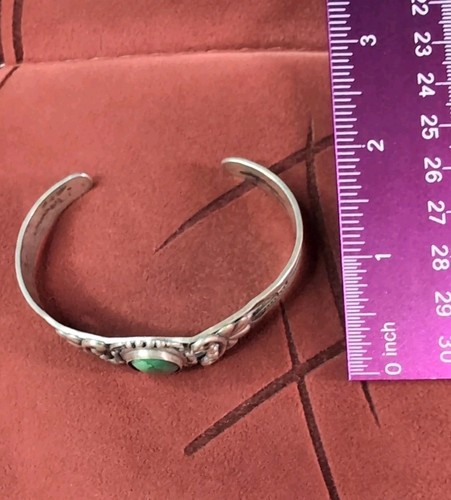Vintage Turquoise Cuff Bracelet Fred Harvey Trading Post Era Native American - Picture 10 of 10