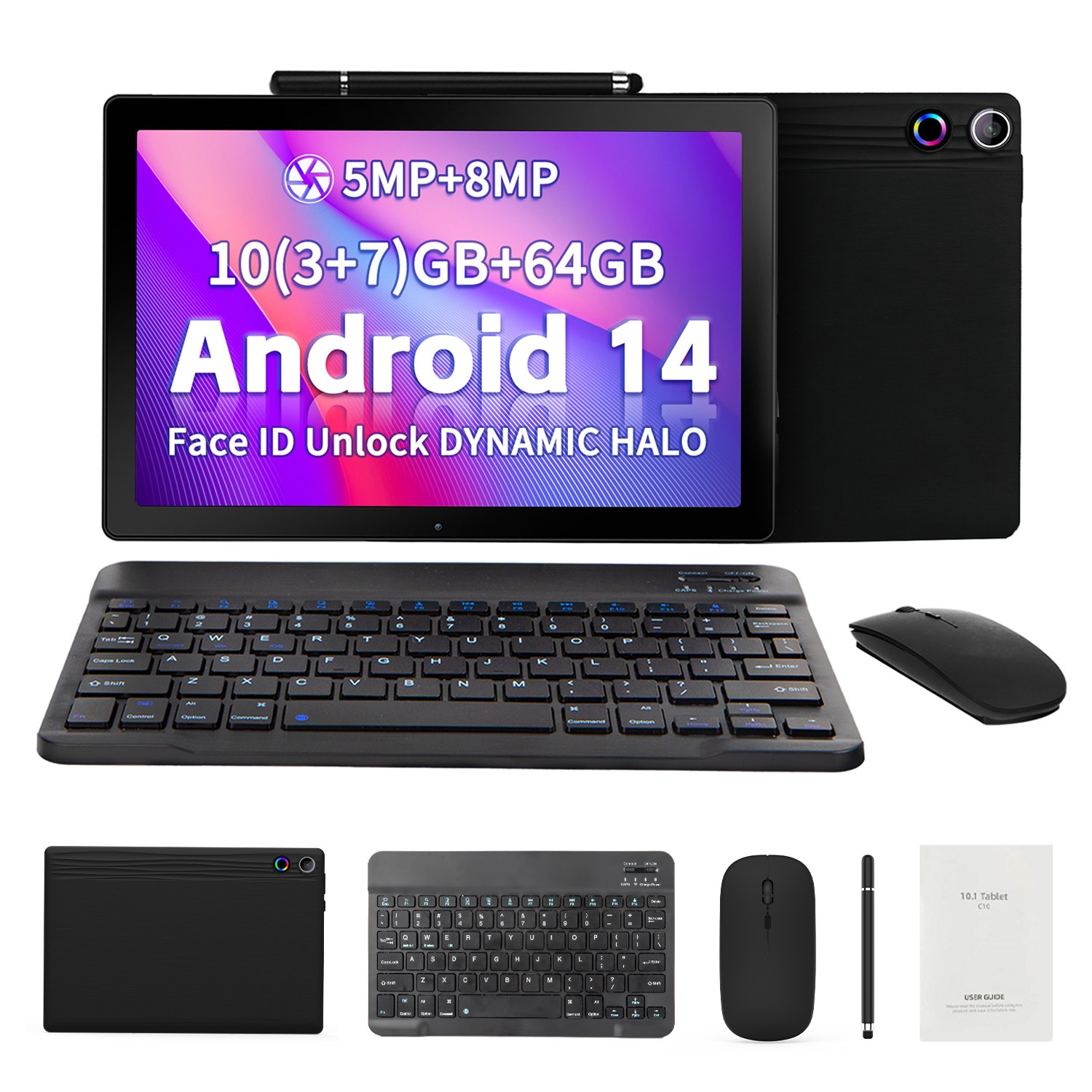 Black 10+64GB with Keyboar&Mouse Set