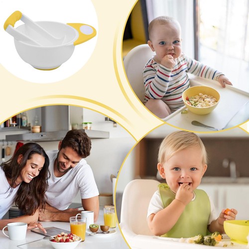 Juego de tazones para triturar alimentos para bebés puré de frutas y verduras con herramienta de varilla de molienda - Imagen 11 de 16