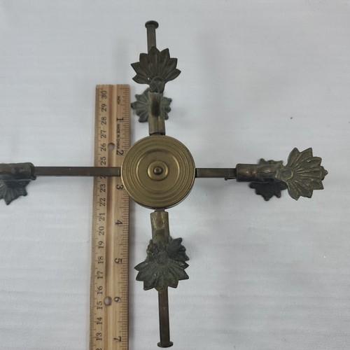 Vintage Regency Style Brass Trivet Stand Adjustable Footed - Foto 7 di 7