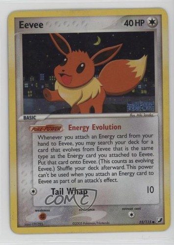 Eevee Reverse Foil Pokemon EX Unseen Forces #55 2005 12gr