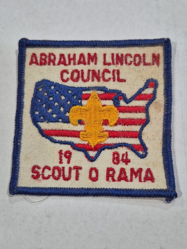 Vintage 1984 Abraham Lincoln Council Scout O Rama Patch FREE SHIPPING