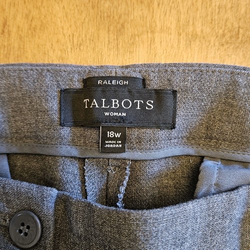 Talbots Raleigh Trouser Pants Womens 18W Black High Rise Pockets Career Wide Leg - Picture 7 of 9