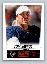 2014 Score Rookie RC #385 Tom Savage Houston Texans Football Card