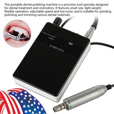 Dental Lab Portable Rechargeable Brushless Handpiece Micromotor Digital Black