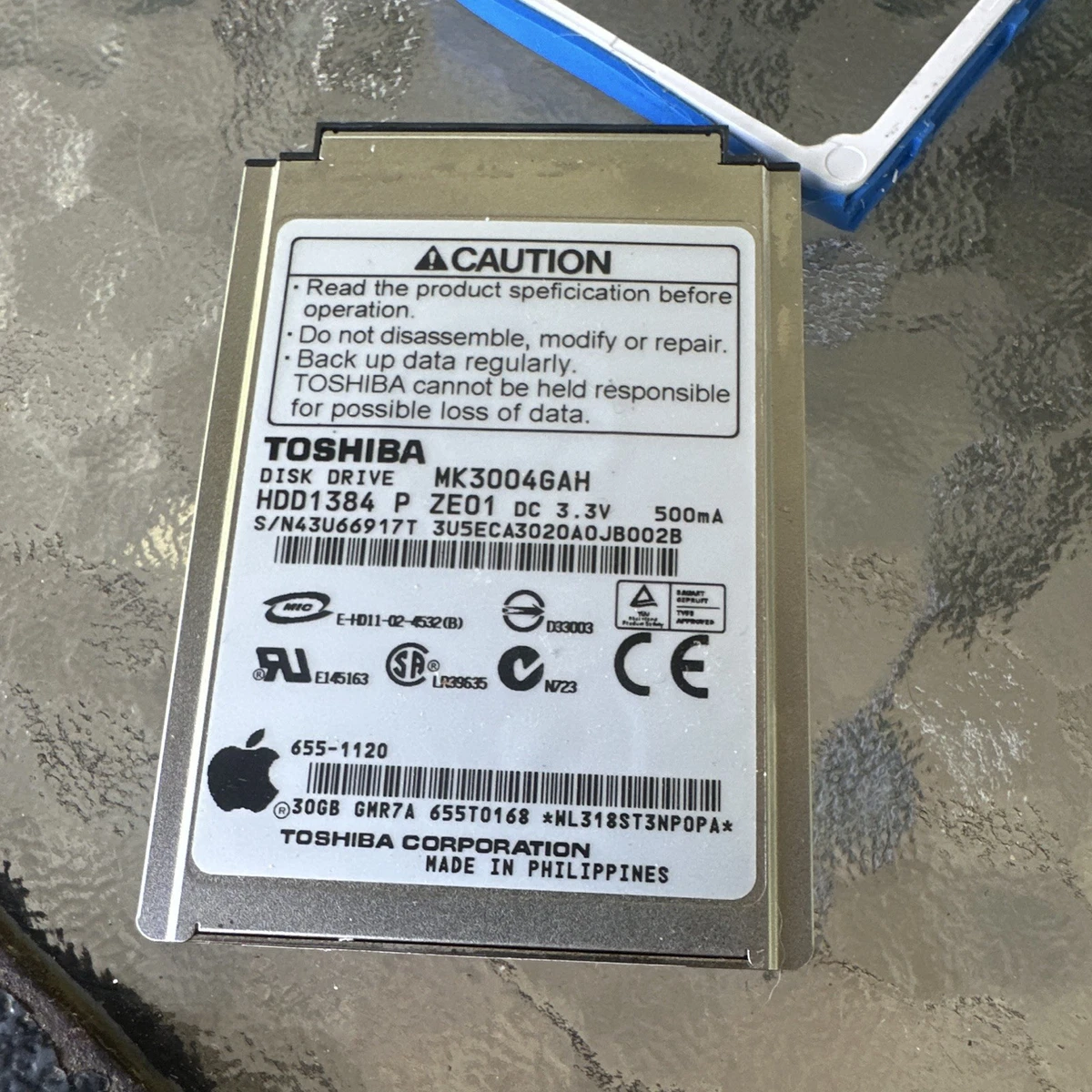 Toshiba PATA/IDE/EIDE Internal Hard Disk Drives 1.8 in Form Factor