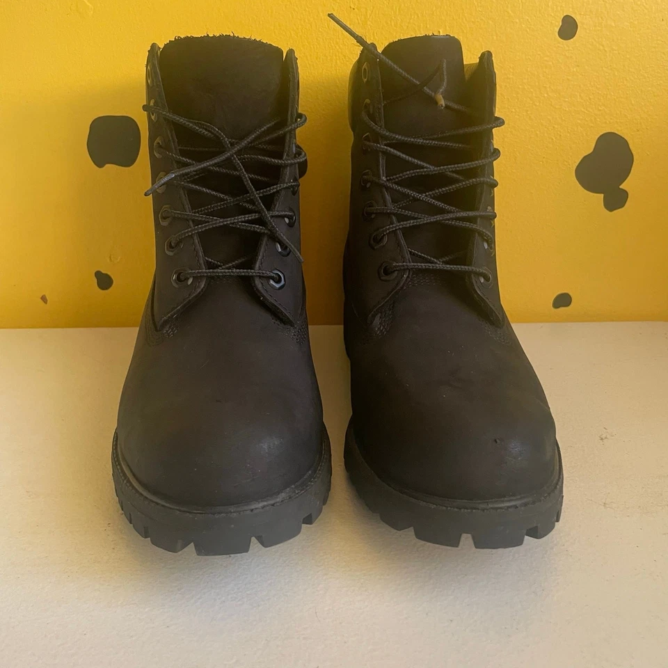 Timberland Botas Para Hombres 9M Negro Cuero Nobuck Premium Impermeable Ropa de Calle Foto 2 de 4