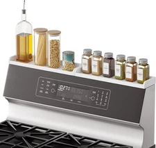 SpaceAid 30" Wide Kitchen Shelf Organizer for 30" Wide, White, White 