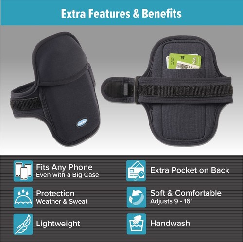 AB93 Cell Phone Armband Case Water Resistant Running Holder for iPhone Pro Ma... - Picture 5 of 5
