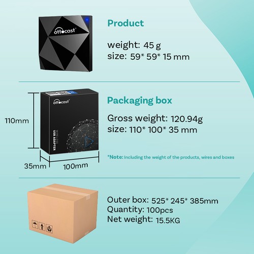 Cartizan Cableado a Inalámbrico Carplay Dongle Apple Teléfono Interconexión Adaptador - Imagen 4 de 5