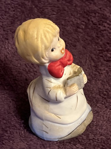 Jasco 1978 Christmas Merri Bells Choir Boy w Slingshot Porcelain Bell - Picture 3 of 4