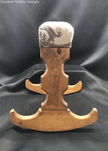 Schaukelfußhocker aus Holz Gobelin - Bild 2 von 5