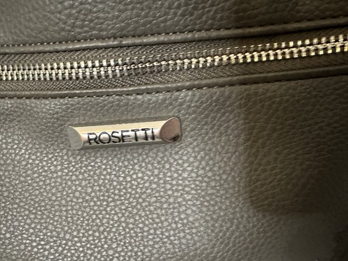 Cartera Bandolera Rosetti Cuero Sintético Gris Marrón con Bordado - Imagen 6 de 11